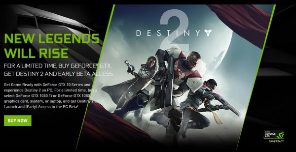 Buy A GTX 1080 Or 1080 Ti, Get ‘Destiny 2’ and Early Beta Access