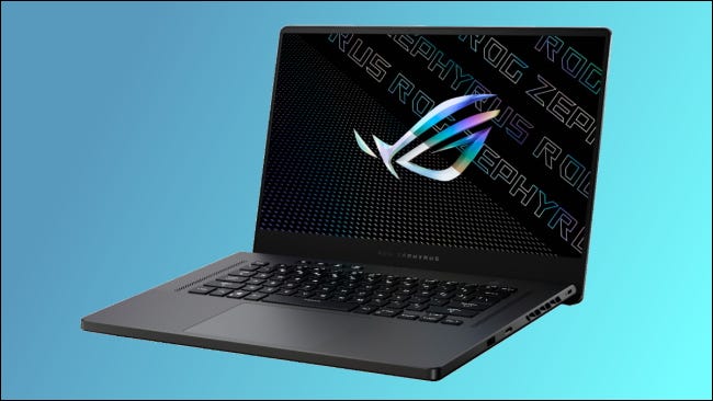 asus rog on blue background