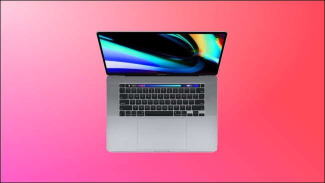 mackbook pro intel on pink background