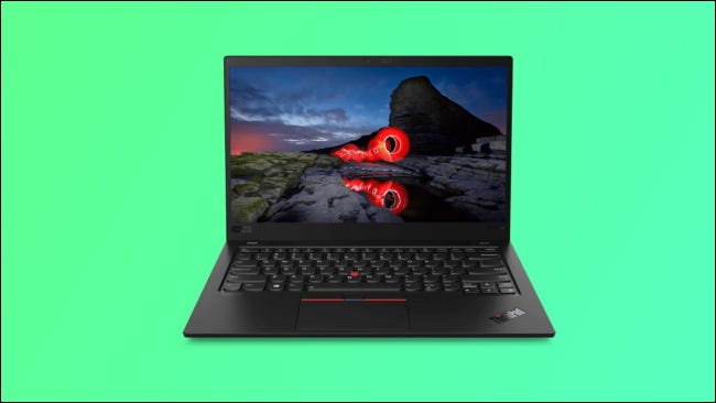 lenovo thinkpad on green background