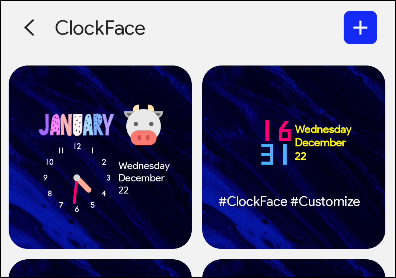 Using the Clockface module.