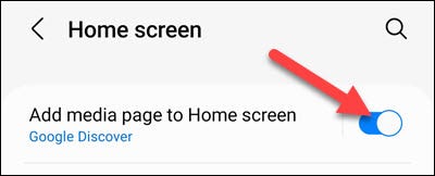 Toggle off "Add Media to Home Screen."