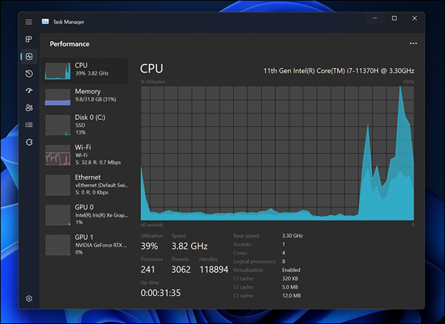 Windows 11 task manager dark mode