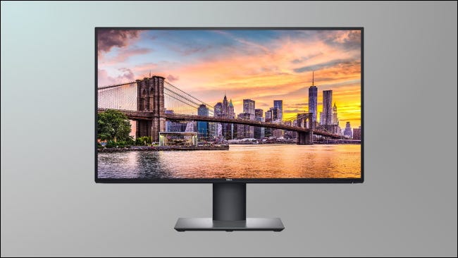 Dell Ultrasharp monitor on grey background