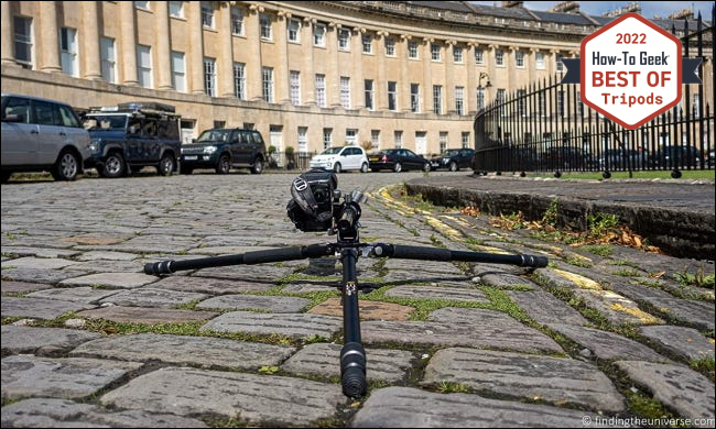 Vanguard tripod being used outside