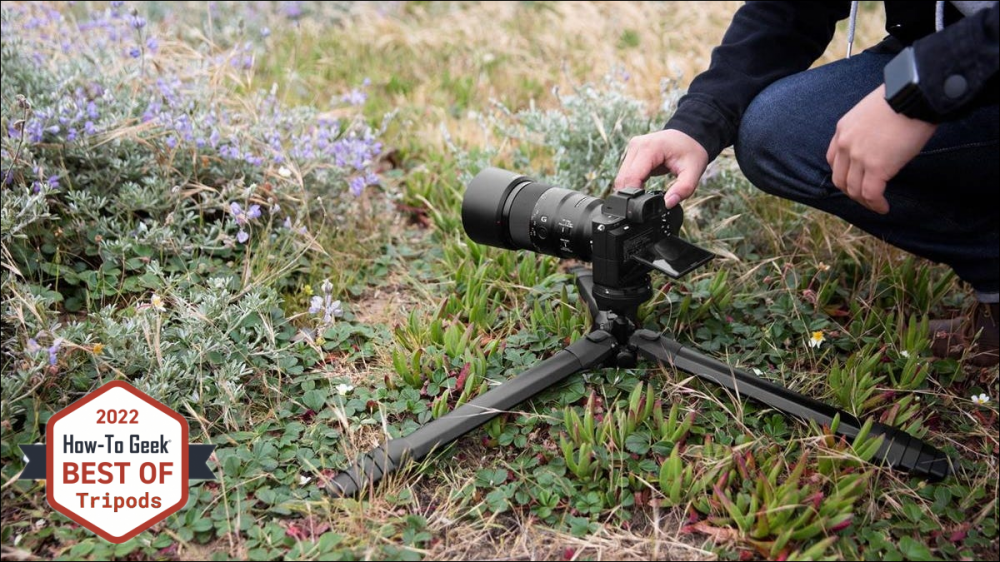 Peak Design tripod being used outside