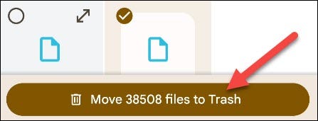 Tap "Move Files to Trash."