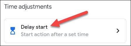 Choose the "Delay Start" action.