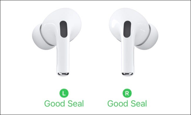 AirPods Pro Fit Test Results