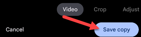 Tap "Save Copy."