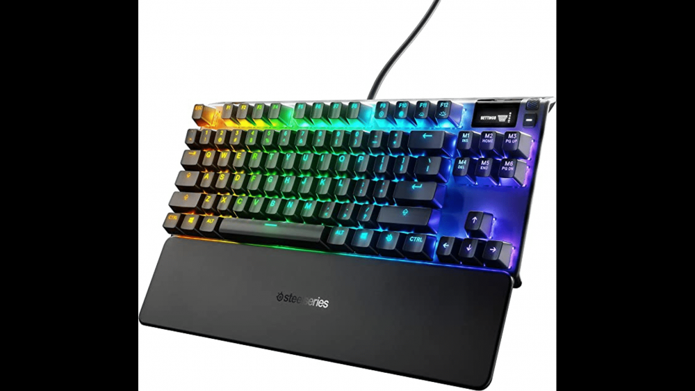 The SteelSeries Apex 7 TKL is one of the best keyboards on this list---it is incredibly thin, includes full RGB backlighting, and features gaming-level performance.