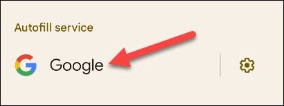 Select the service under "Autofill service."