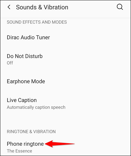 Tap "Phone Ringtone."