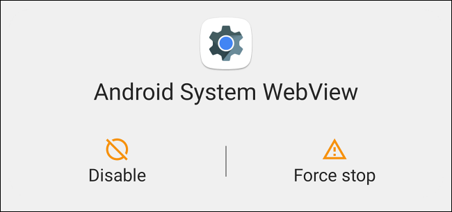 Android System WebView Disable Option