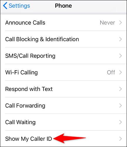Select "Show My Caller ID."