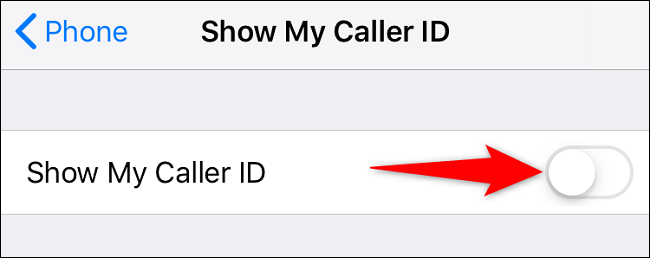 Disable "Show My Caller ID."