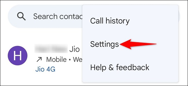 Tap "Settings" in the menu.