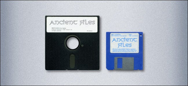 A 5.25" Floppy Disk and a 3.5" Floppy Disk