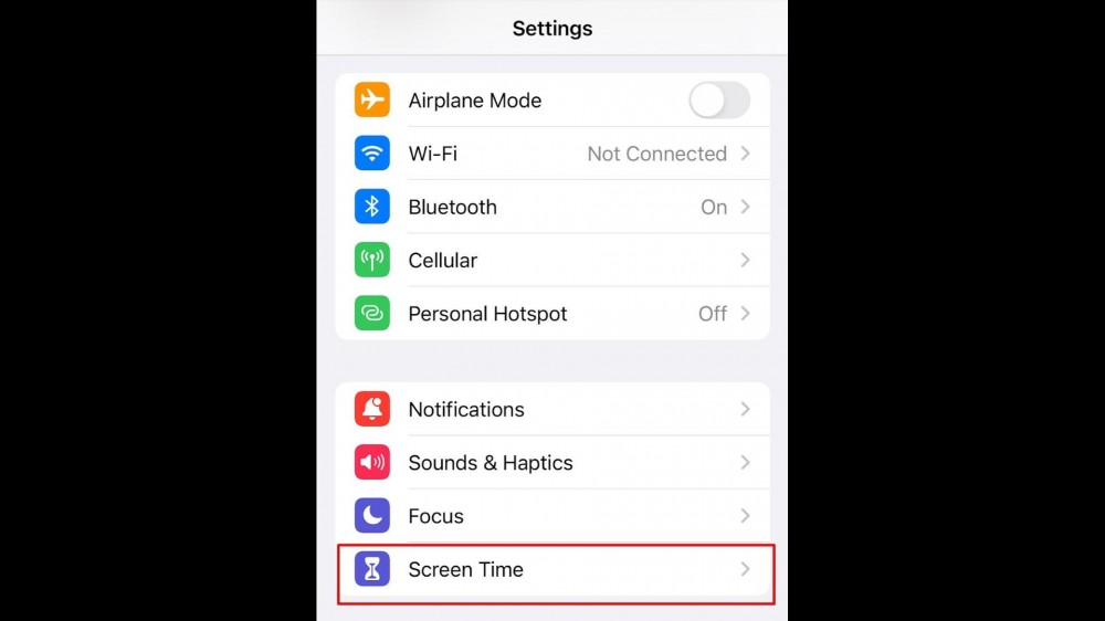 In Settings, choose Screen Time