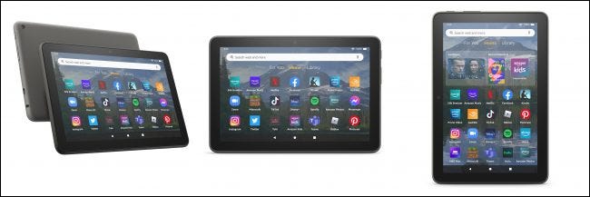 Amazon Fire HD 8 tablets.