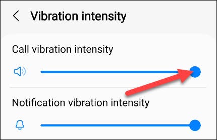 Drag the vibration sliders.