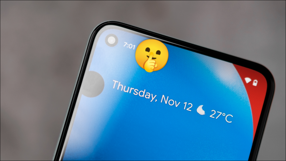 Pixel phone with hidden notifications.