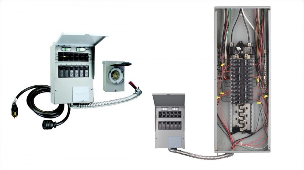 Examples of a transfer panel kit, showing the pieces and how they are installed.