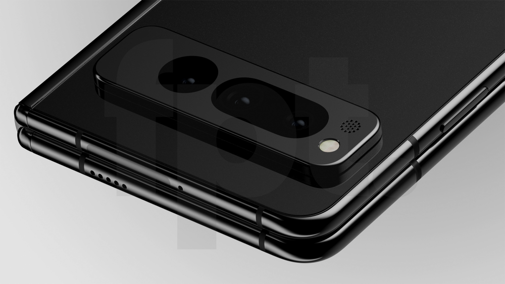 A render of the Pixel Fold's external camera bar, which looks similar to the Pixel 6 and Pixel 7 camera bar.