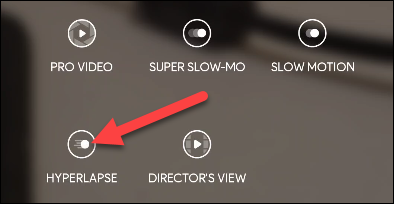 Tap "Hyperlapse."