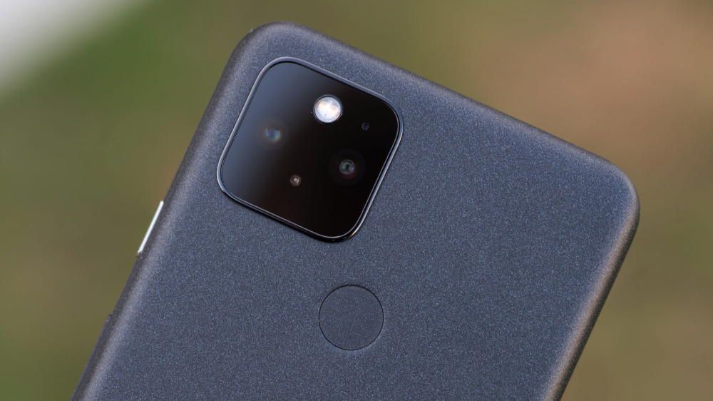 The Google Pixel 5's camera array.