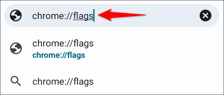 Open Chrome's flags page.